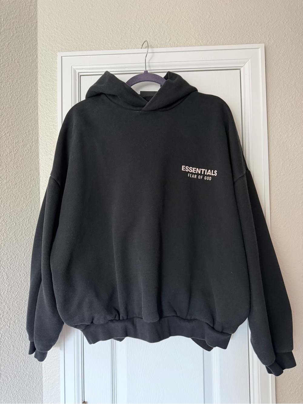 Fear of God Essentials Black Crewneck Hoodie Sweatshirt